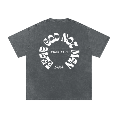 tshirt,shirt,acid washed tee,christian tee,christian apparel,tee,fear God not man tee,oversized tee