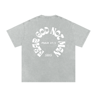 tshirt,shirt,acid washed tee,christian tee,christian apparel,tee,fear God not man tee,oversized tee